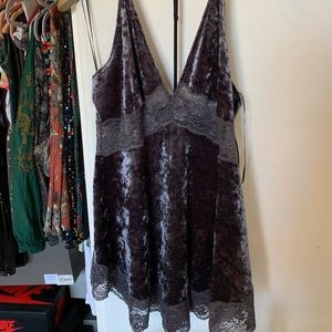 90s style velvet slip dress